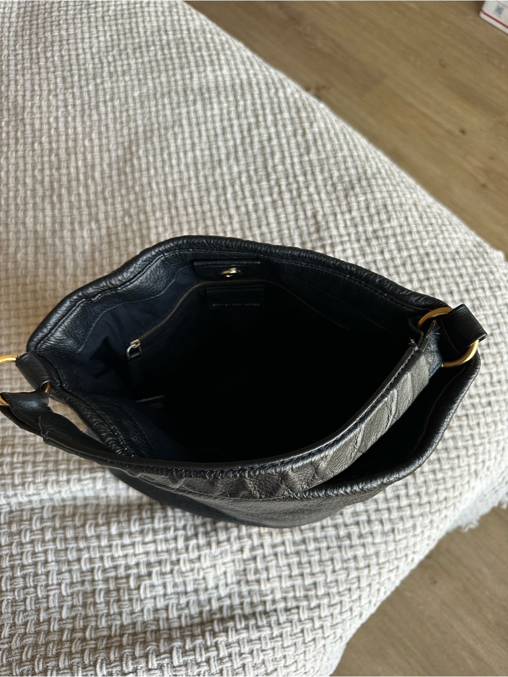 Marc by Marc Jacobs Black Leather Shoulder Hobo Bag - Picture 6 of 9